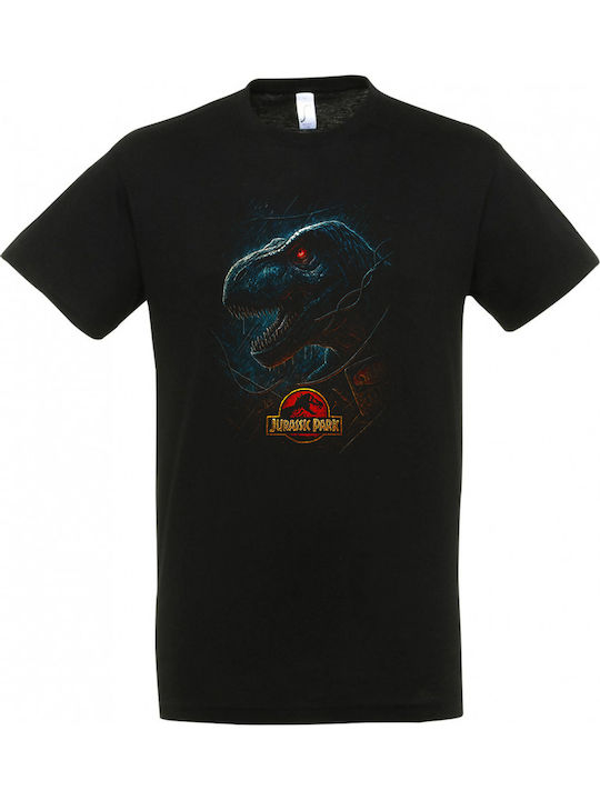 Ανδρικό Μπλουζάκι Μαύρο Σχέδιο Jurassic Park Dp6686