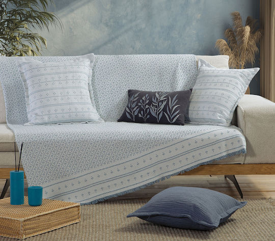 Nef-Nef Homeware Ishmar Ριχτάρι Πολυθρόνας 170x180εκ. Blue