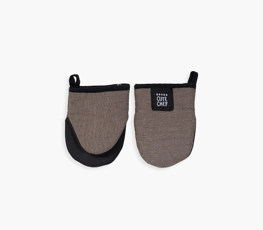 Nef-Nef Homeware Lorin Ofenhandschuh Stoff Braun 2 Stück