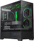 GameMax Vista 2 MB Gaming Mini Tower Computer Case with Side Window and ARGB Lighting Black