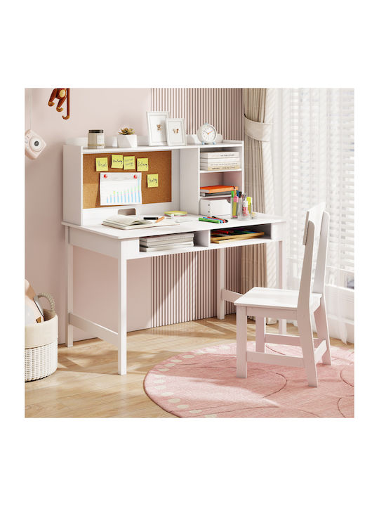 Kids Desk Made of White Melamine 110x60x110cm