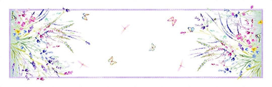 Tessitura Toscana Telerie Linen Runner Purple 170x45cm