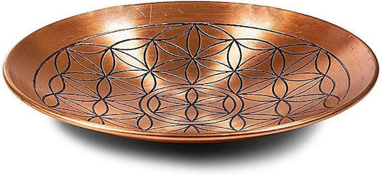 Copper Offering Plate Flower Life 15cm