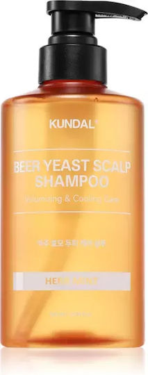 Kundal Beer Yeast Hair Loss Relief Stimulating Refreshing Shampoo Herb Mint Scent 500 Ml