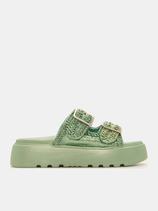 Luigi Sandale Casual Damă Flatforme Turcoaz