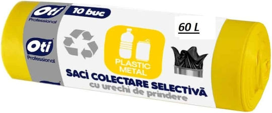 Sacuri De Gunoi Cu Kilogramul 10kg Capacitate 60lt 76x60cm 20 Bucăți Galbene