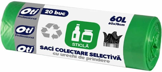 Sacuri De Gunoi Cu Kilogramul 10kg Capacitate 60lt 76x60cm 20 Bucăți Verzi