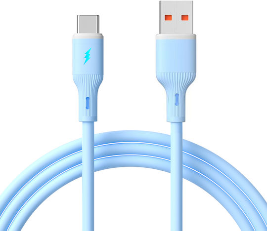 Usb Type C Usb A Cable 1m Ak-usb-63 Silicone Blue