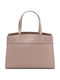 Leather Women's Shoulder Bag Nude