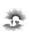 Handmade Oxidized Silver 925 Stud Earrings with Sunray Circles