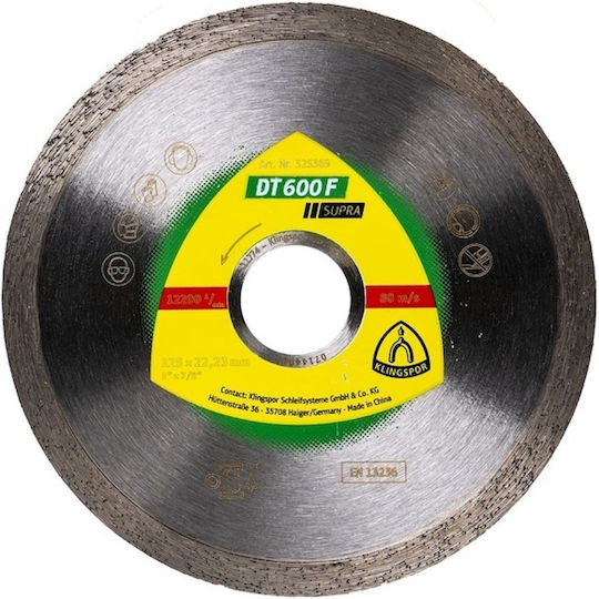 Klingspor Dt 600 F Supra Disc De Tăiere Cu Diamant 125x22.23mm Ext 325369