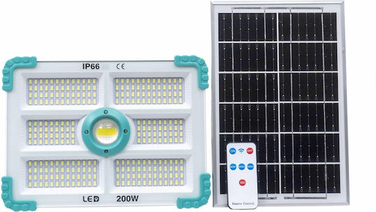 Proiector LED Solar Etanș 200W cu Telecomandă IP66