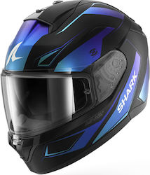 Shark Skwal I3 Full Face με Sun Visor ECE 22.06 Mekarium Mat Black Blue