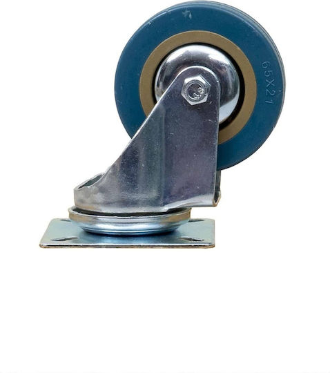 Furniture Wheel Rubber Caster 2.5 Inch Swivel Blue Z-tools Zts 8120
