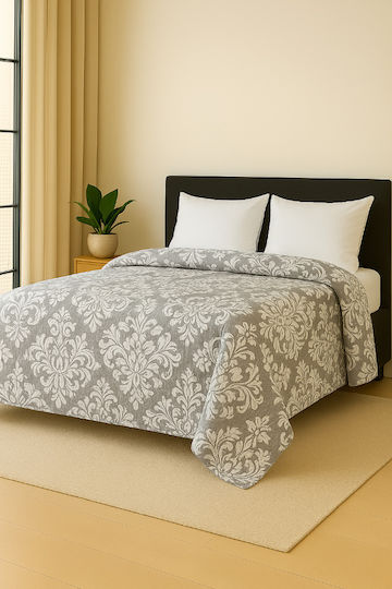 Κουβερλί Μονό Gray Damask 160x220cm