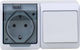 Priză Simplă Capac Transparent Plus Comutator Hermes 16a/250 Ip44 Elpl-0327-01