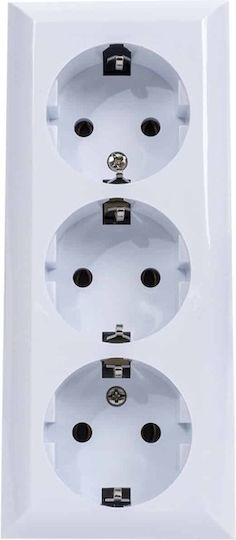 Triple Socket Cp Quatric 16a 250v Qc-6-0312
