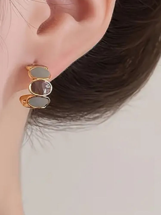 ShuShu Earrings Hoops Gold Plated Steel