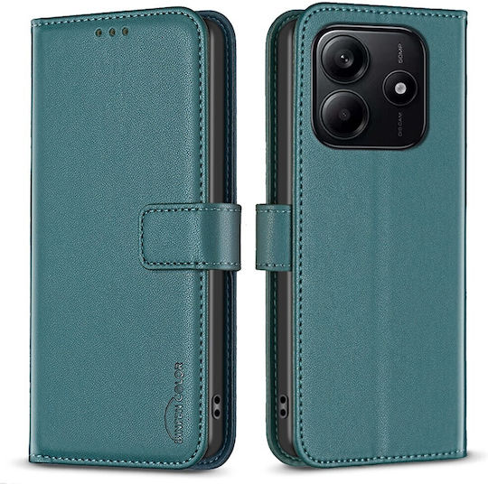 Binfen Series 12 Wallet Δερμάτινο Πράσινο (Redmi Note 14 5G)