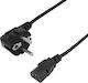 Powertech Schuko - Schuko Cable 1.5m Μαύρο CAB-P043