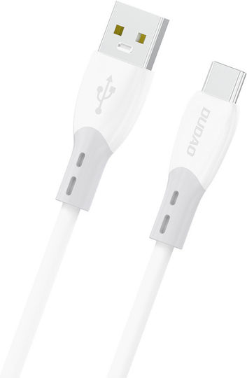 Dudao USB 2.0 Cable USB-C male - USB-A 100W Λευκό 1m 304004-208708