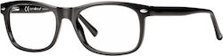 Centrostyle F0511 53 001 000n Men's Square Prescription Eyeglass Frames Black