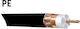 Adeleq Coaxial TV Satellite Mesh & Aluminum Leaf 75Ω Pe Black 100m