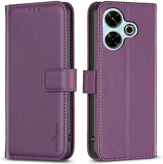Binfen Series 12 Wallet Δερμάτινο Μωβ (Redmi 13 / Poco M6 4G)