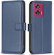 Binfen Book Synthetic Leather / Silicone Blue (Motorola Edge 50 Fusion)