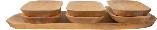 Servierplatten Käse Hölzernes 60x23,5x2,5cm 7 Stück