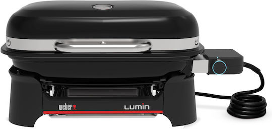 Weber Lumin Compact Tabletop Electric Grill Grate 2200W with Lid and Adjustable Thermostat 43x28.5cm