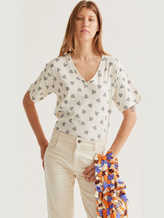 Compania Fantastica Γυναικείο T-shirt Ecru