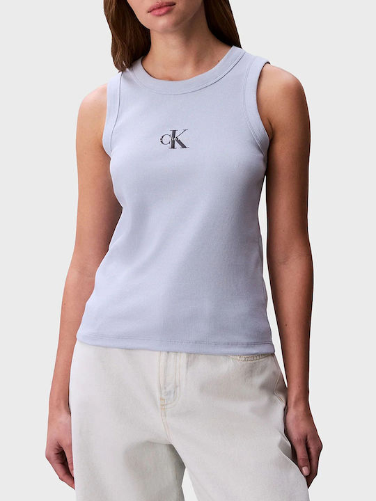 Calvin Klein Дамска Блуза Памучна Без Ръкави Св...