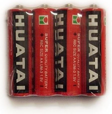Einfache AA Zinkbatterien 1,5V Verpackung 4 Stück