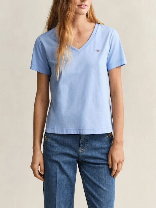 Gant Reg Shield Γυναικείο T-shirt Μπλε