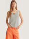 Women's Sleeveless Sweater Black-white