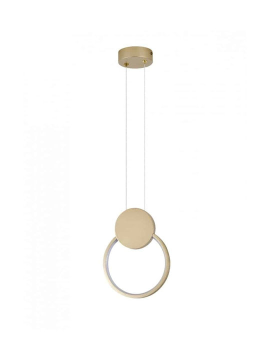 Lumini Suspendate Rose Gold LED Cu Lumină Alb Natural