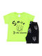 Kids Clothing Set with Shorts Summer 2 Pieces Green