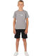 Kids Set with Shorts Summer 2 Pieces Gray beach