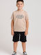 Kinderbekleidungssets mit Sommer Shorts 2 Stück Beige