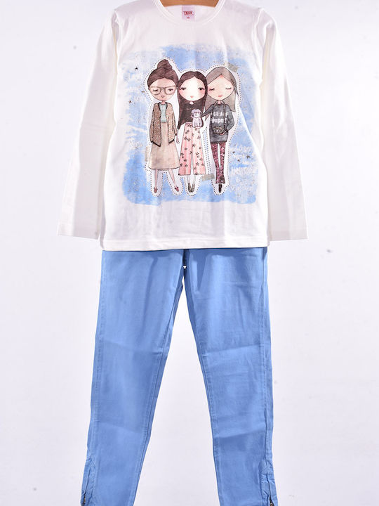 Summer Set 2 Pieces Ecru-Sky Blue