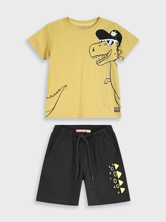 Kinderbekleidungsset mit Shorts Sommer 2Stücke Schwarz