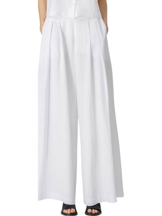 Pantaloni Dama Tesatura Alb Diavlos