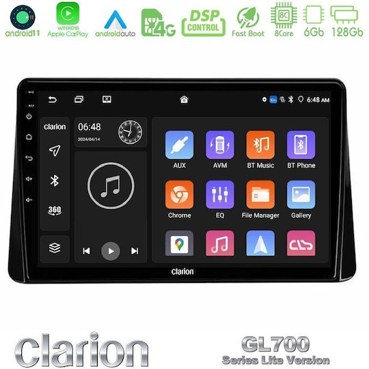 Clarion Car Audio System for Mitsubishi Eclipse Cross 2018-2023 Bluetooth USB WiFi GPS Apple CarPlay Android Auto with 9" Touch Screen