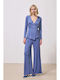 Damen Stoffhose in Lose Passform Blau