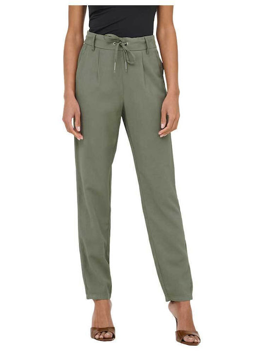 Only Γυναικείο Υφασμάτινο Παντελόνι Smokey Olive