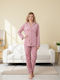 Set Pijamale Dama Roz De Iarnă