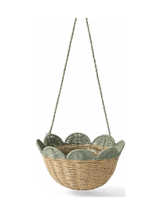 Kaemingk Hanging Plant Pot Green 30x30x15cm