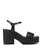 Fabric Sandals Black