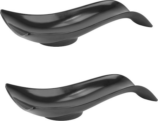 Set 2 Cutlery Holders Melamine Culinaro 26x13x4cm Black